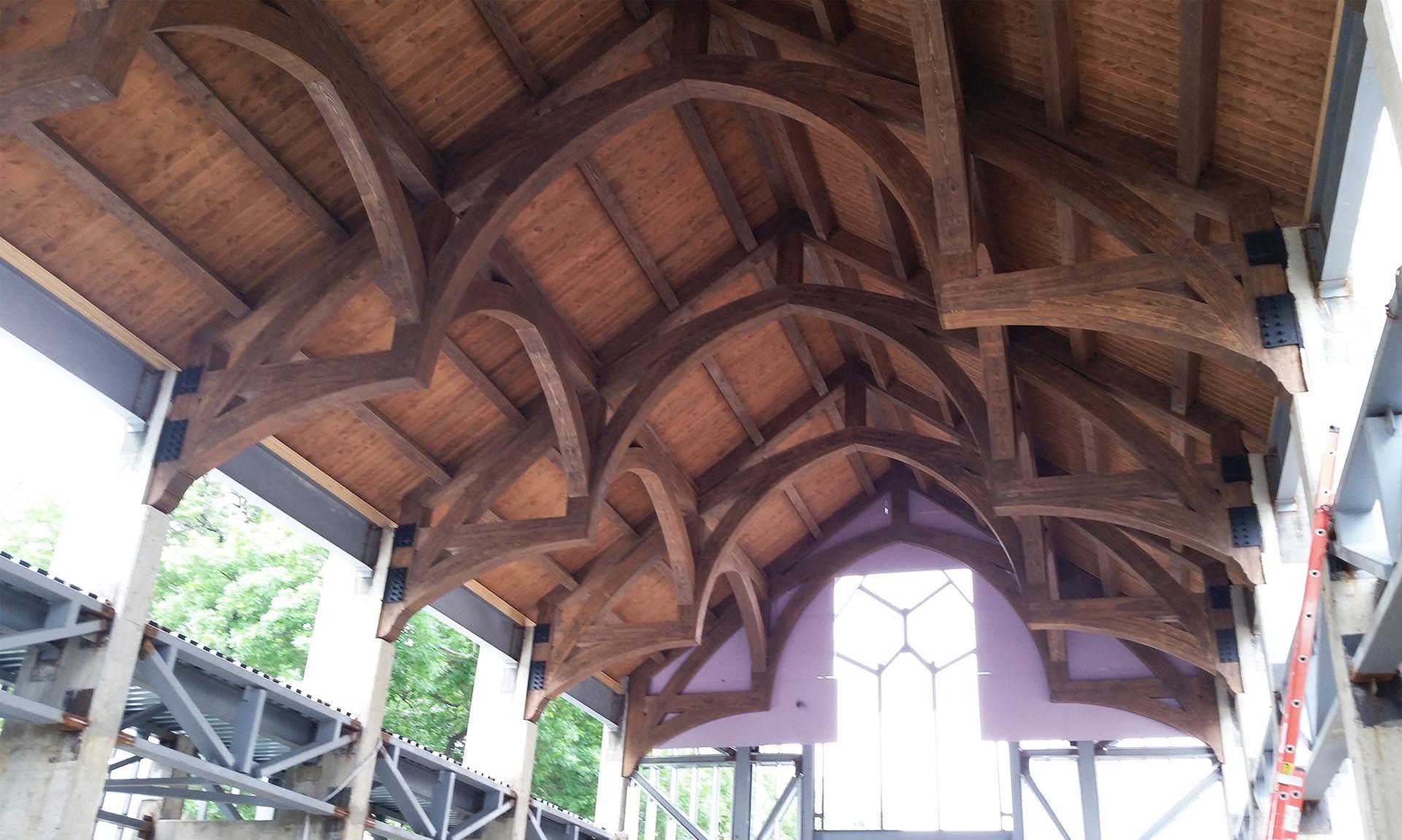 Church of the Incarnation Chapel Addition roof trusses